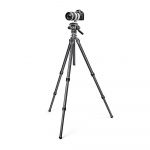 2Way Fluid Head Gitzo GHF2W with tripod and canon lens2