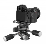 Gitzo 3 way Fluid head GHF3W back w camera